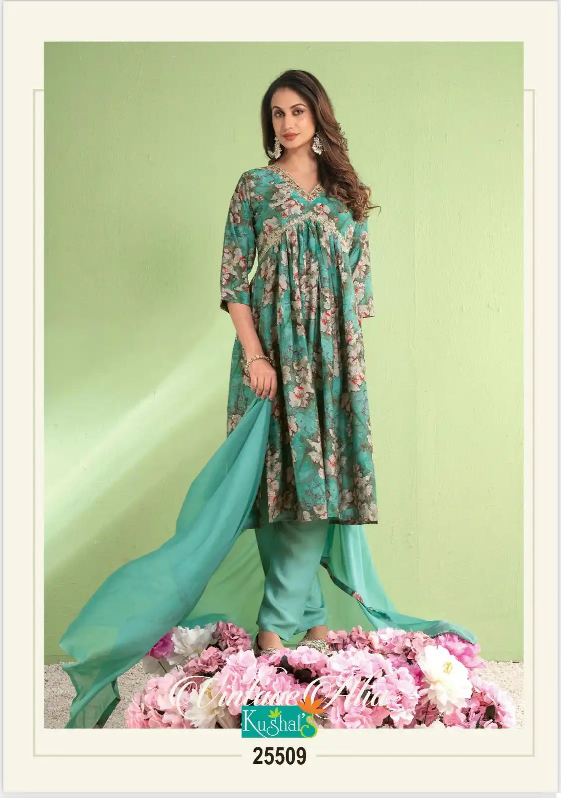 Kushal'S Vintage Alia Chanderi Wholesale Readymade Salwar Suit Catalog - Image 8