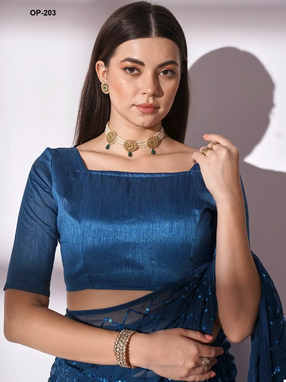 Laxminam D.No. Op-203 Georgette Wholesale Fancy Sarees - Image 4