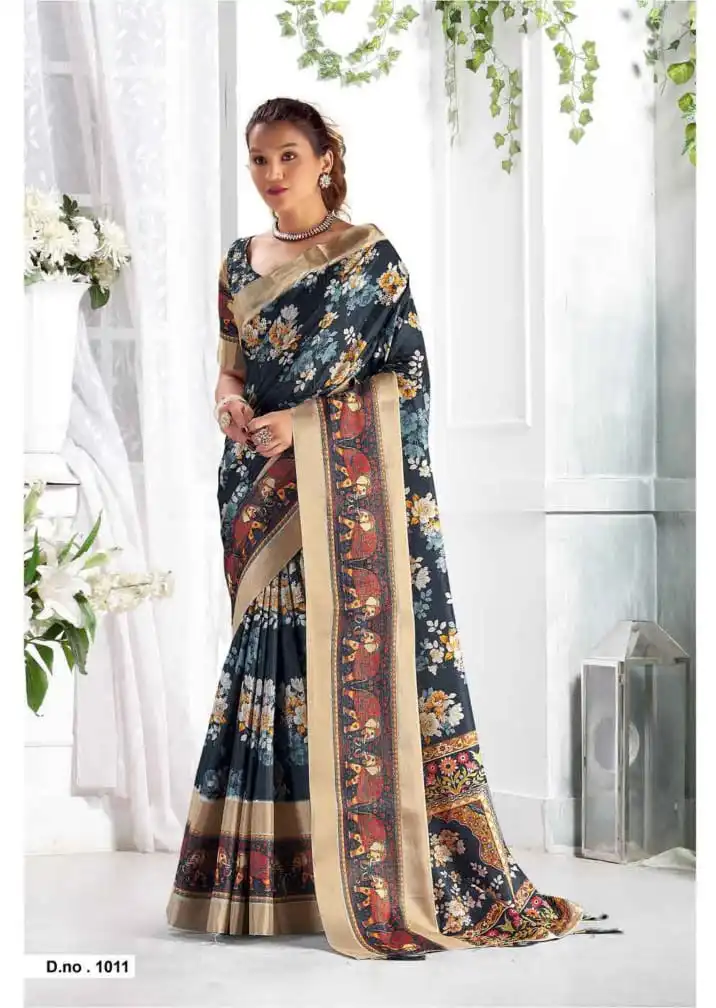 Mahamani Diya Gicha Silk Wholesale Sarees Catalog - Image 7