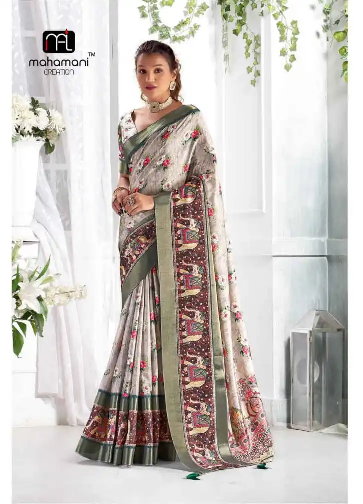 Mahamani Diya Gicha Silk Wholesale Sarees Catalog - Image 9