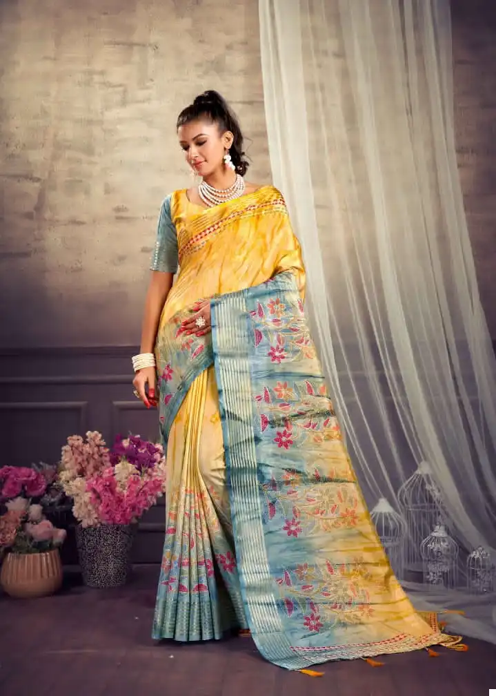 Mahamani Maheshwari Dola silk Wholesale Sarees Catalog - Image 3