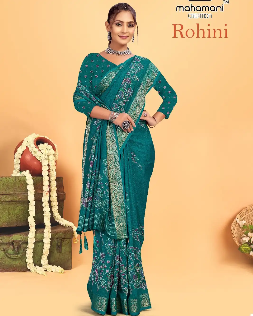 Mahamani Rohini Marchmelo Wholesale Fancy Sarees Catalog