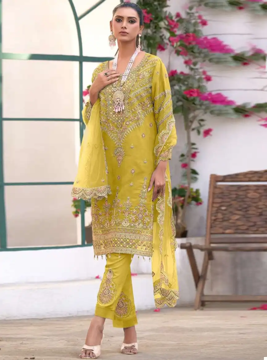 Mehboob Tex 1332 Organza Wholesale Pakistani Salwar Suit Catalog