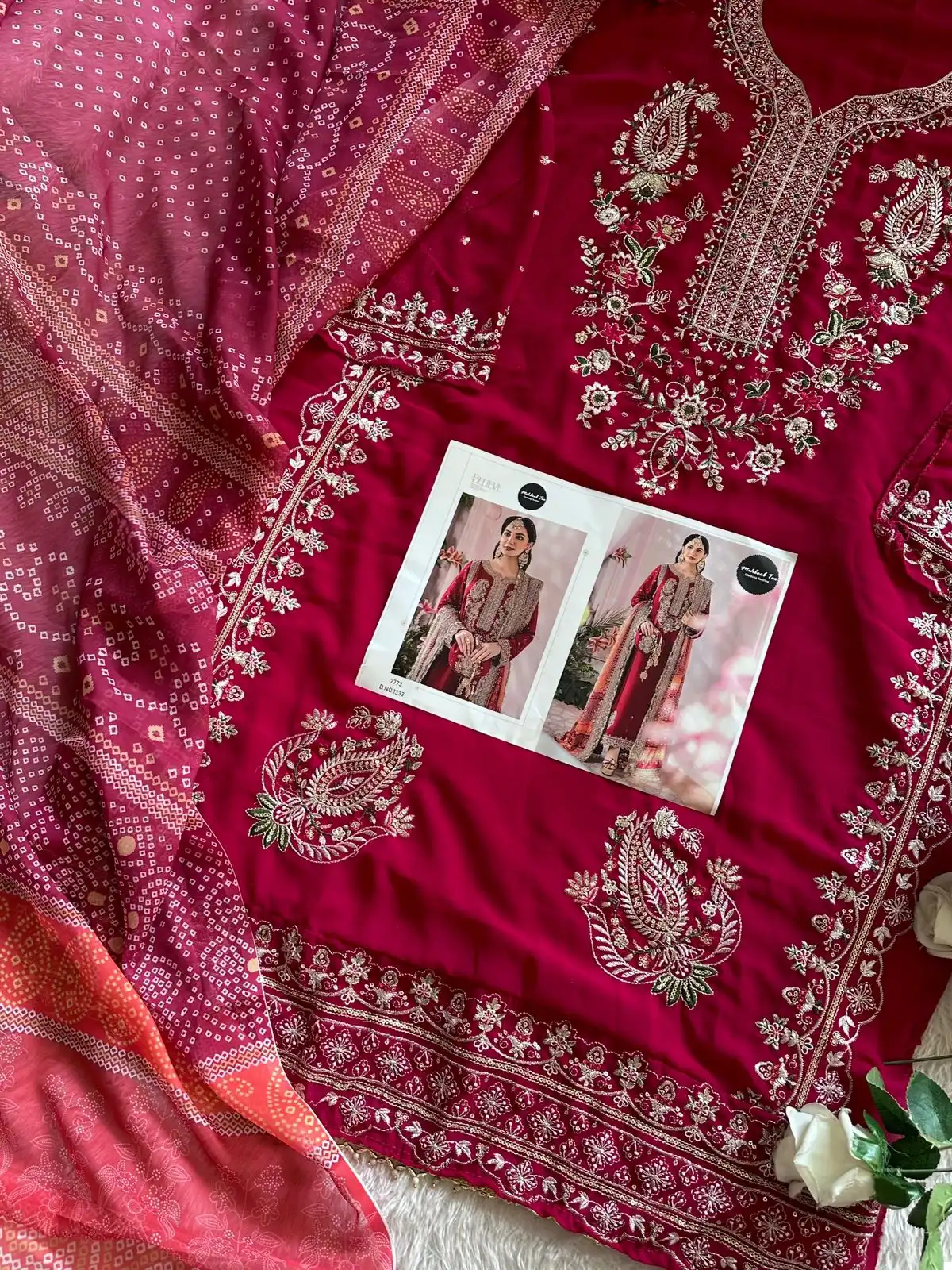 Mehboob Tex 1333 Georgette Wholesale Pakistani Salwar Suit - Image 2