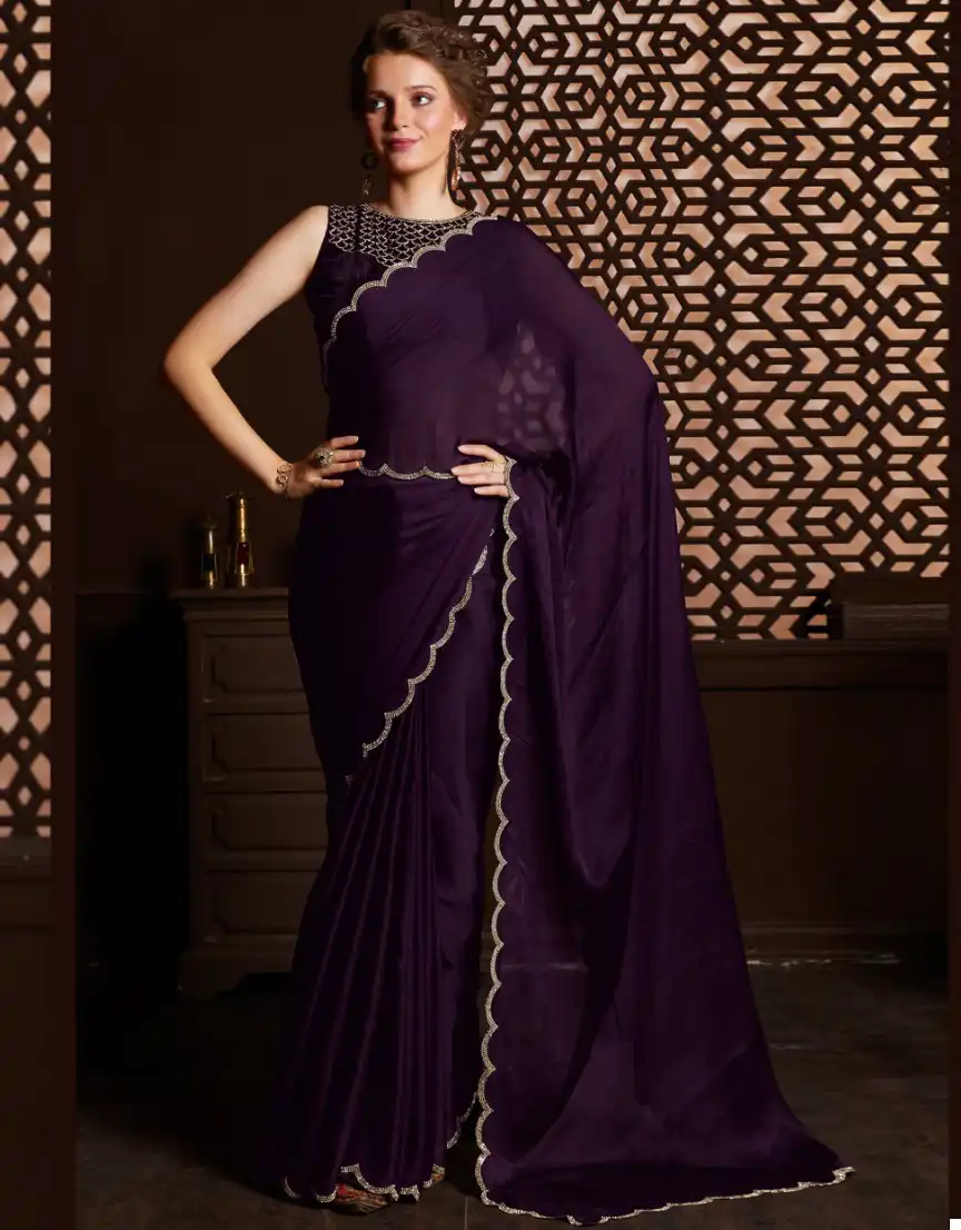 Mehek 554A To 554E Silk Satin Chiffon Wholesale Fancy Sarees Catalog