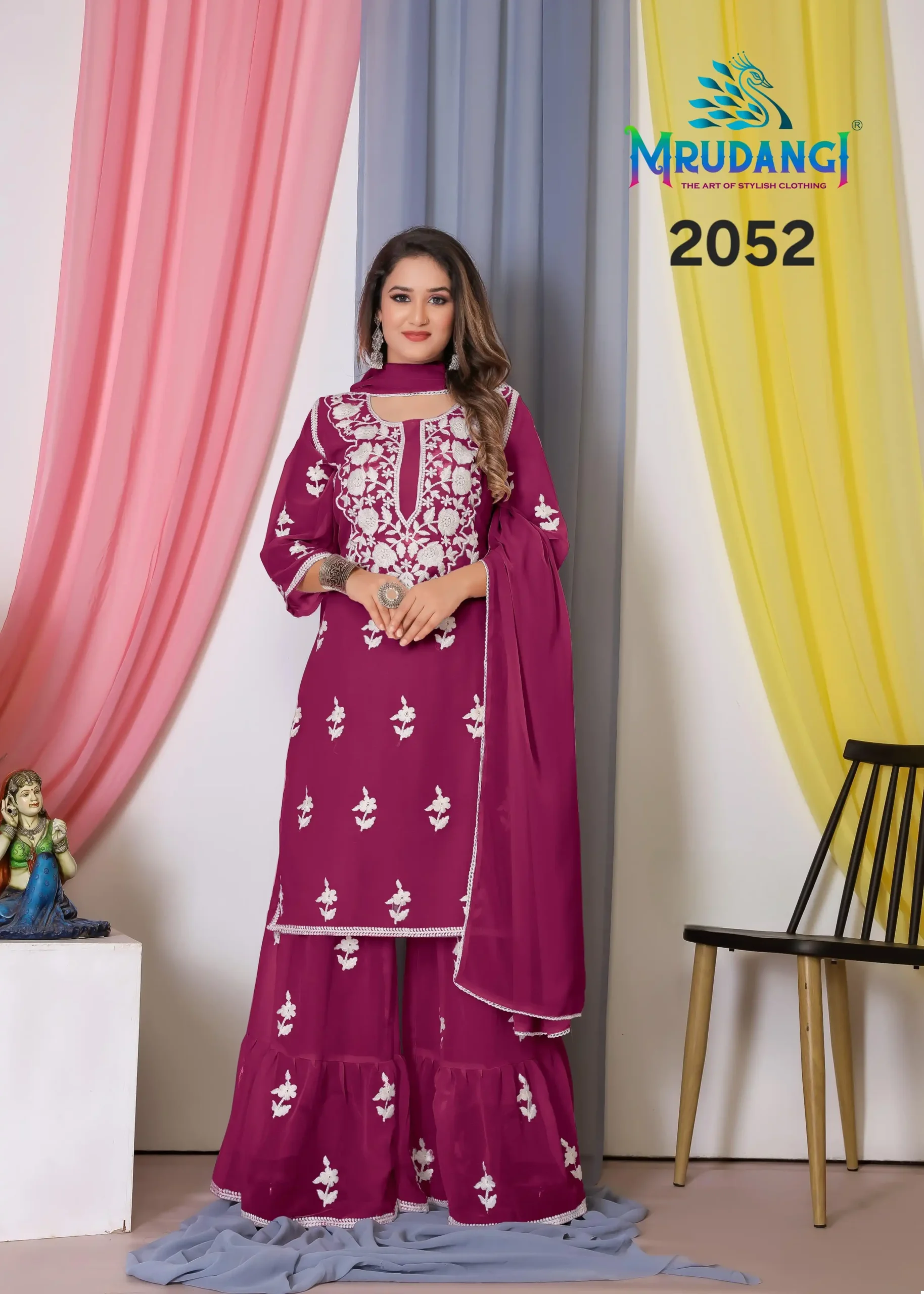 Mrudangi Noor 2 Bamberg Georgette Wholesale Designer Salwar Suit Catalog - Image 3