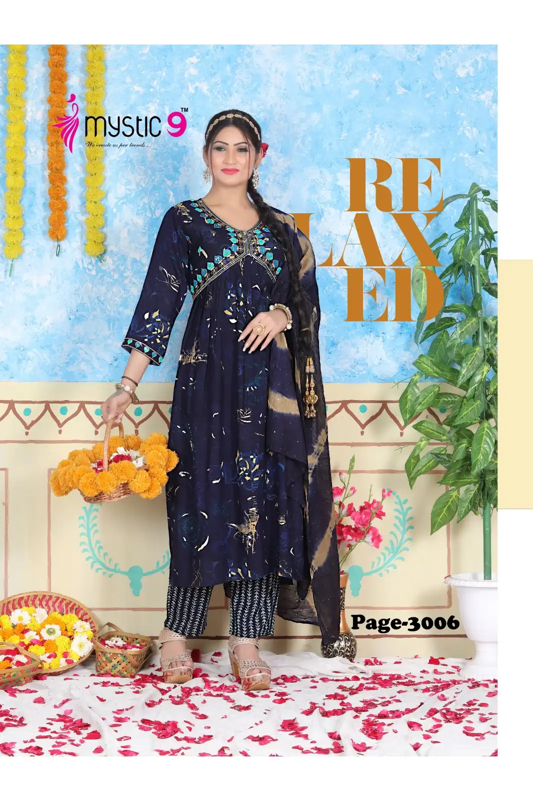 Mystic9 Pooja Vol 3 Heavy Foil Print Wholesale Readymade Salwar Suit Catalog - Image 2