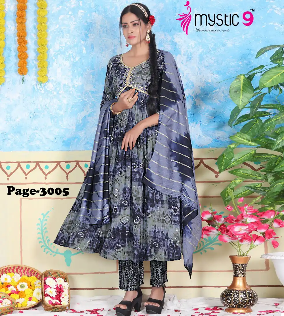 Mystic9 Pooja Vol 3 Heavy Foil Print Wholesale Readymade Salwar Suit Catalog