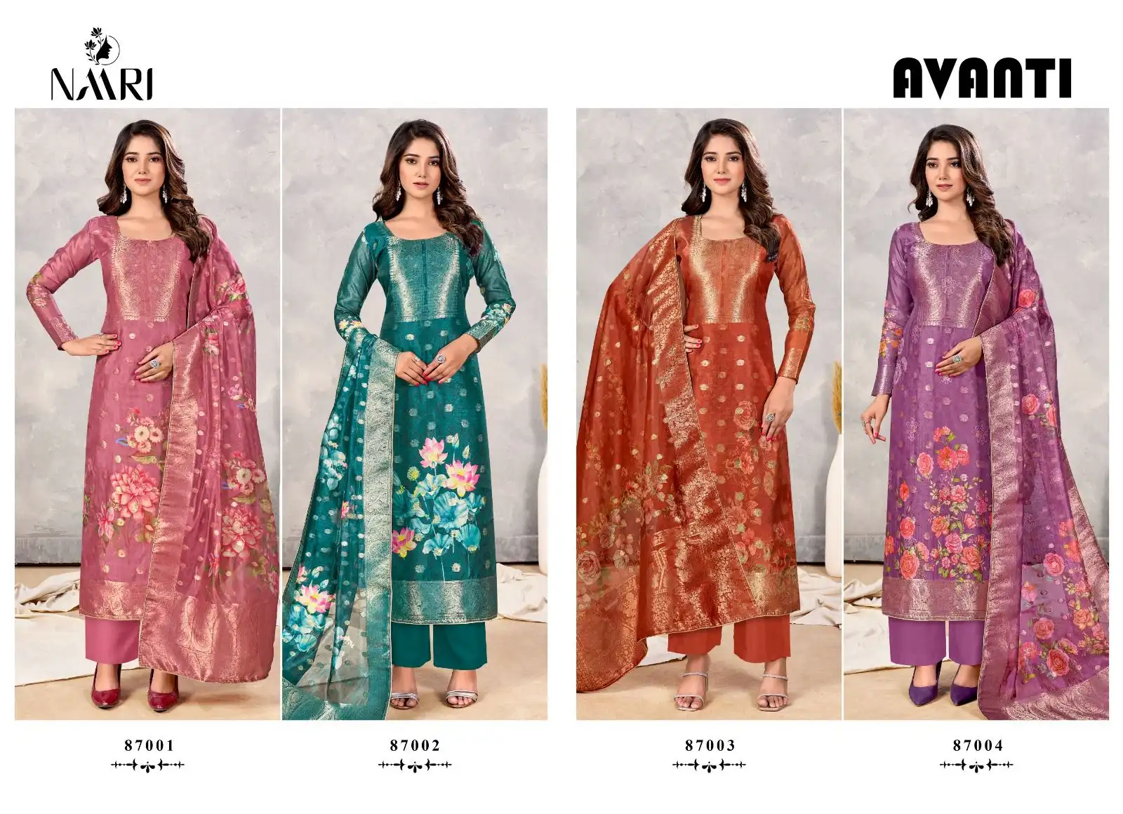 Naari Avanti Pure Organza Wholesale Fancy Salwar Suit Catalog - Image 5