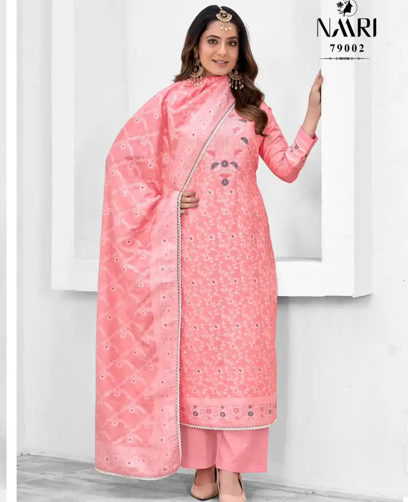 Naari Elvin Pure Muslin Dola Wholesale Fancy Salwar Suit Catalog