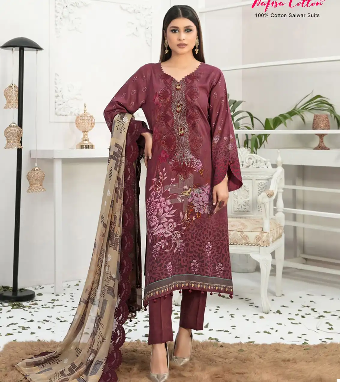 Nafisha Andaaz Karachi Suits Vol 3 Pure Soft Cotton Wholesale Pakistani Salwar Suit Catalog
