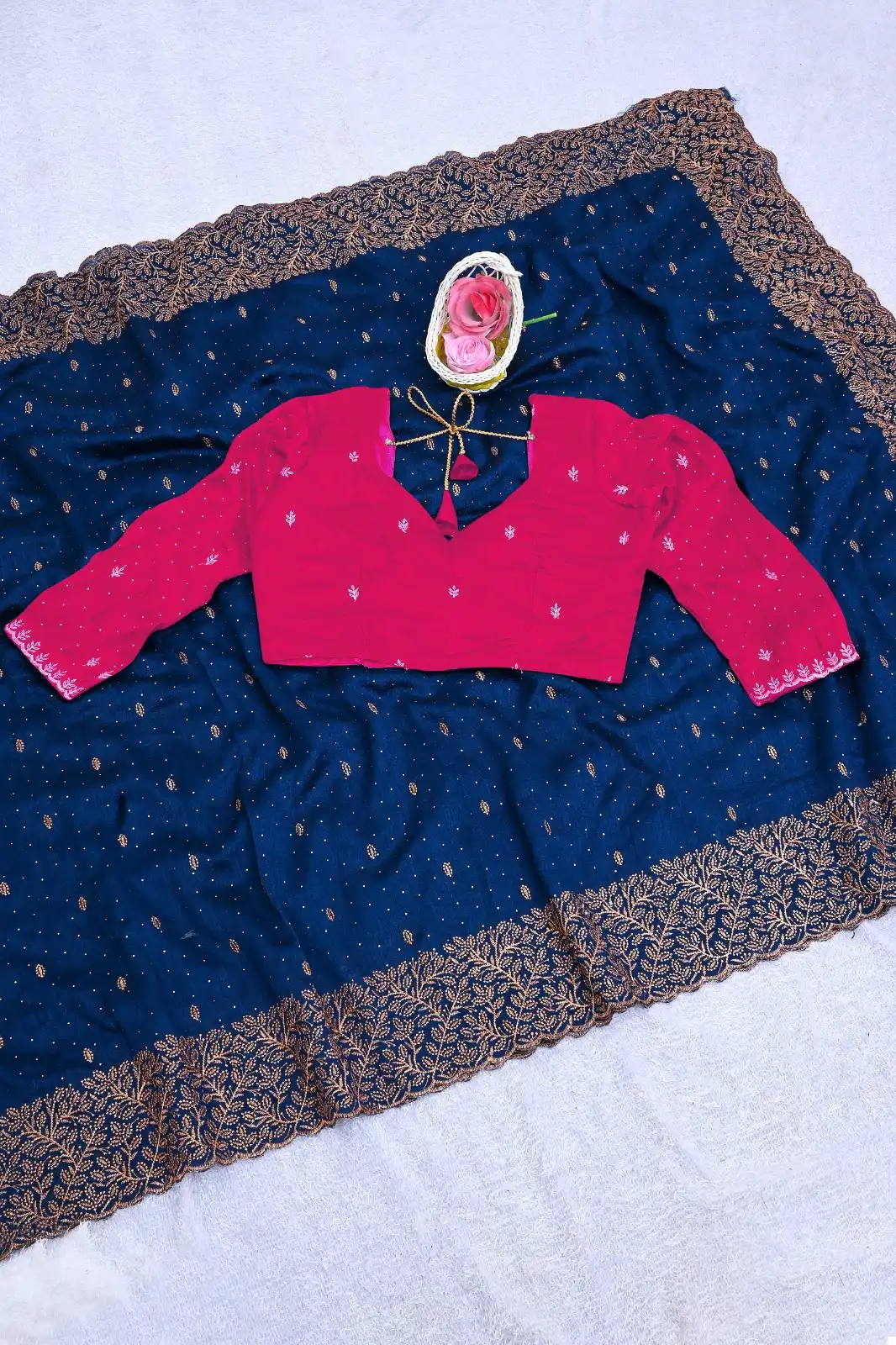 Prima 201 To 205 Vichitra Blooming Wholesale Fancy Sarees Catalog - Image 8