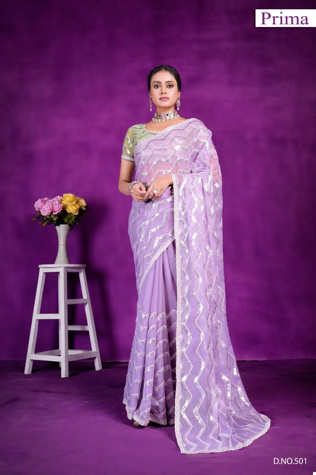 Prima 501 To 506 Simar Wholesale Fancy Sarees Catalog - Image 3