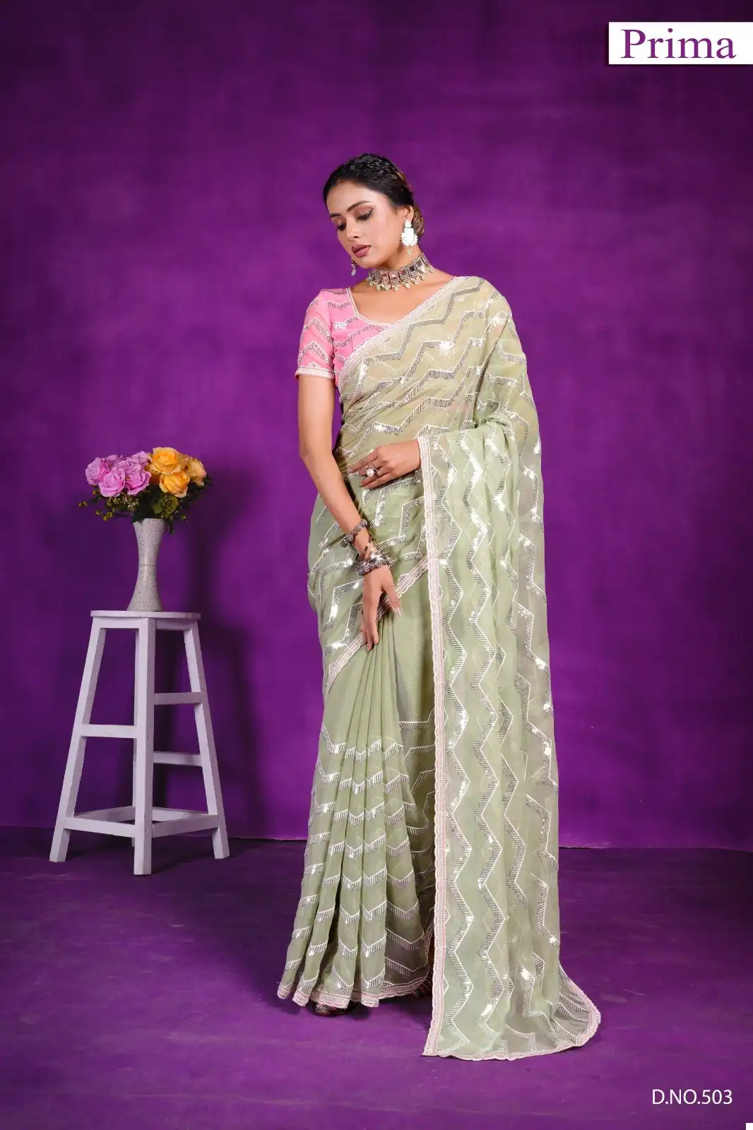Prima 501 To 506 Simar Wholesale Fancy Sarees Catalog - Image 5