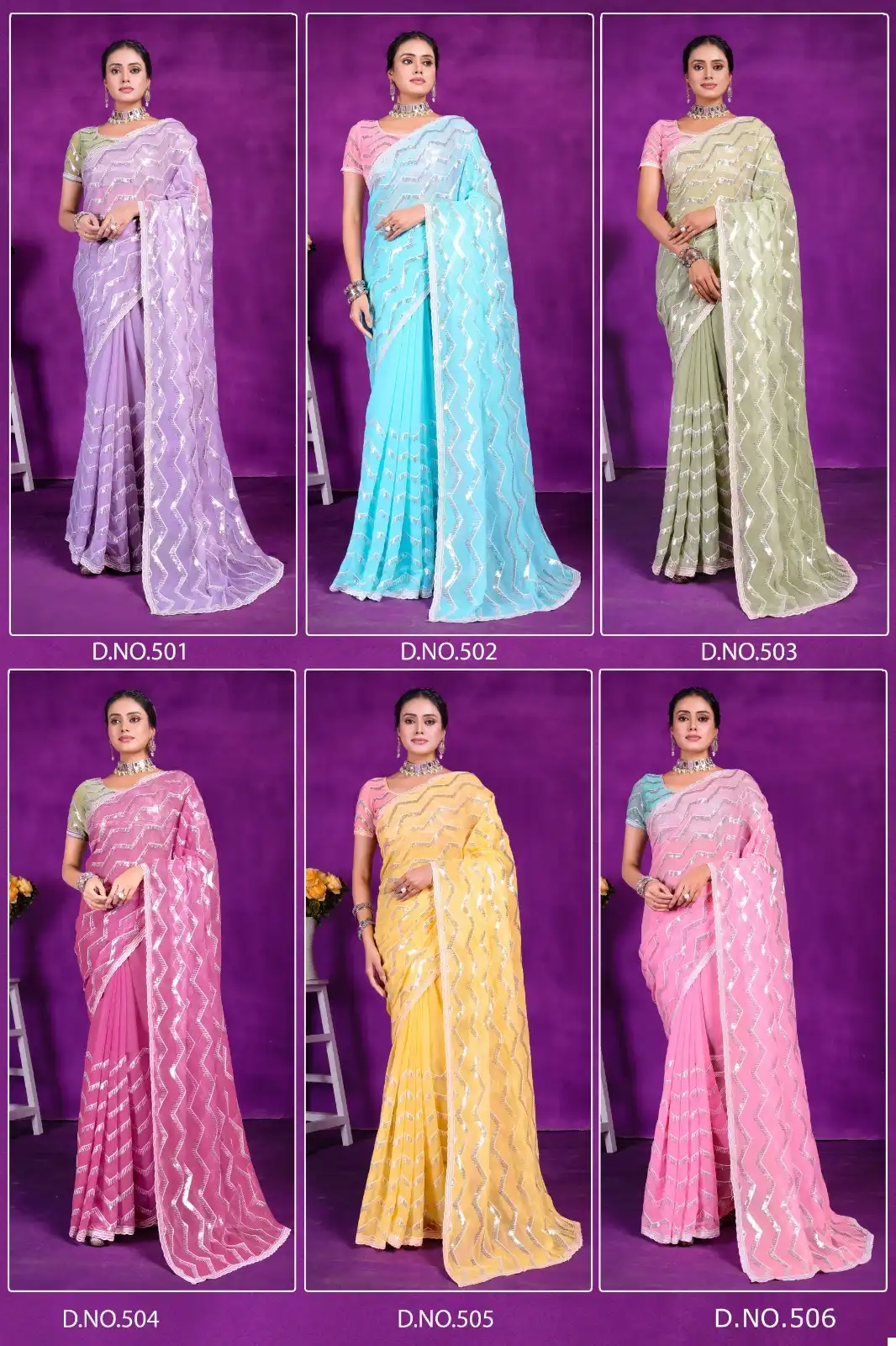 Prima 501 To 506 Simar Wholesale Fancy Sarees Catalog - Image 7