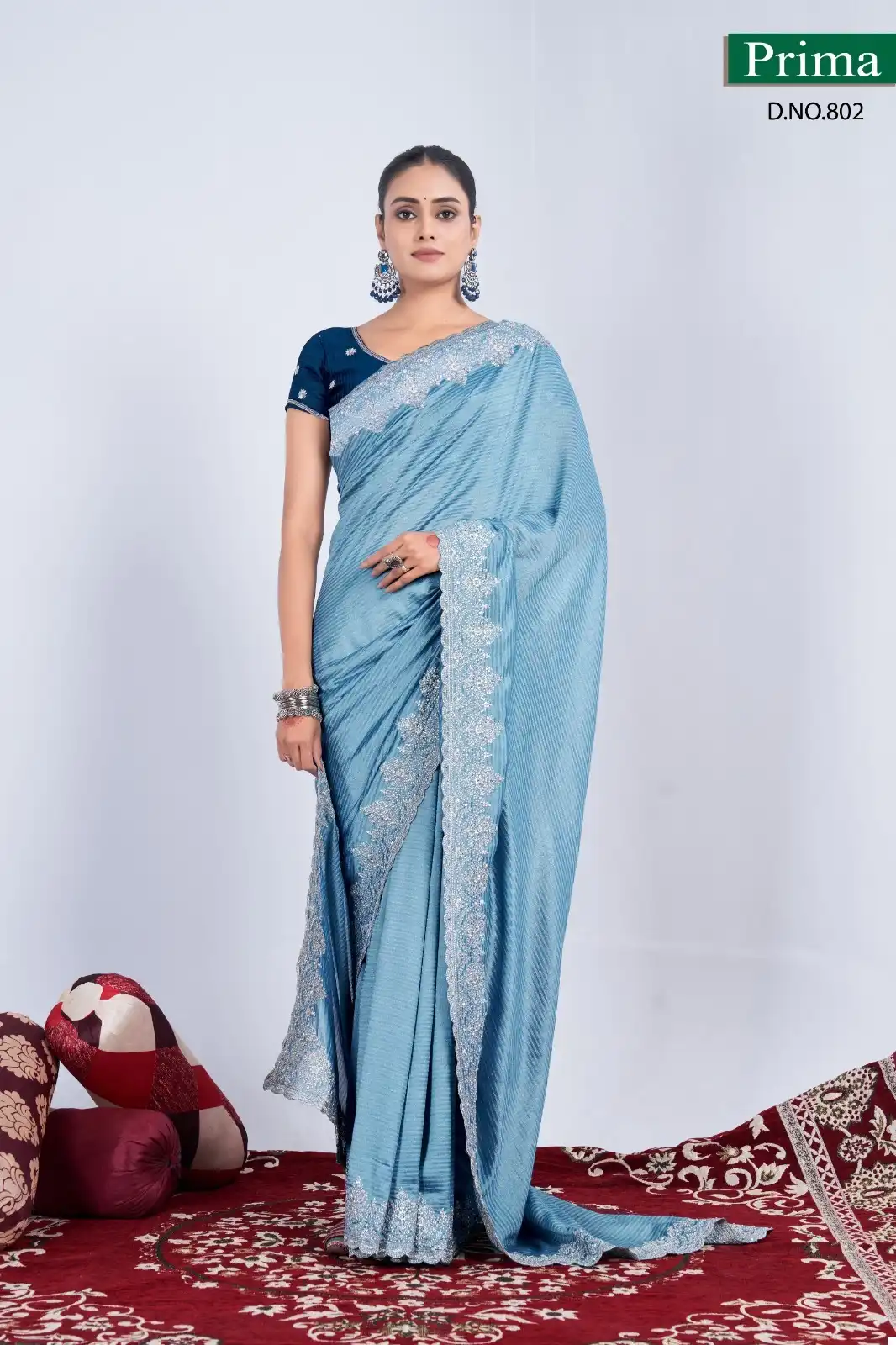 Prima 801 To 804 Black Rangoli Wholesale Fancy Sarees Catalog - Image 2