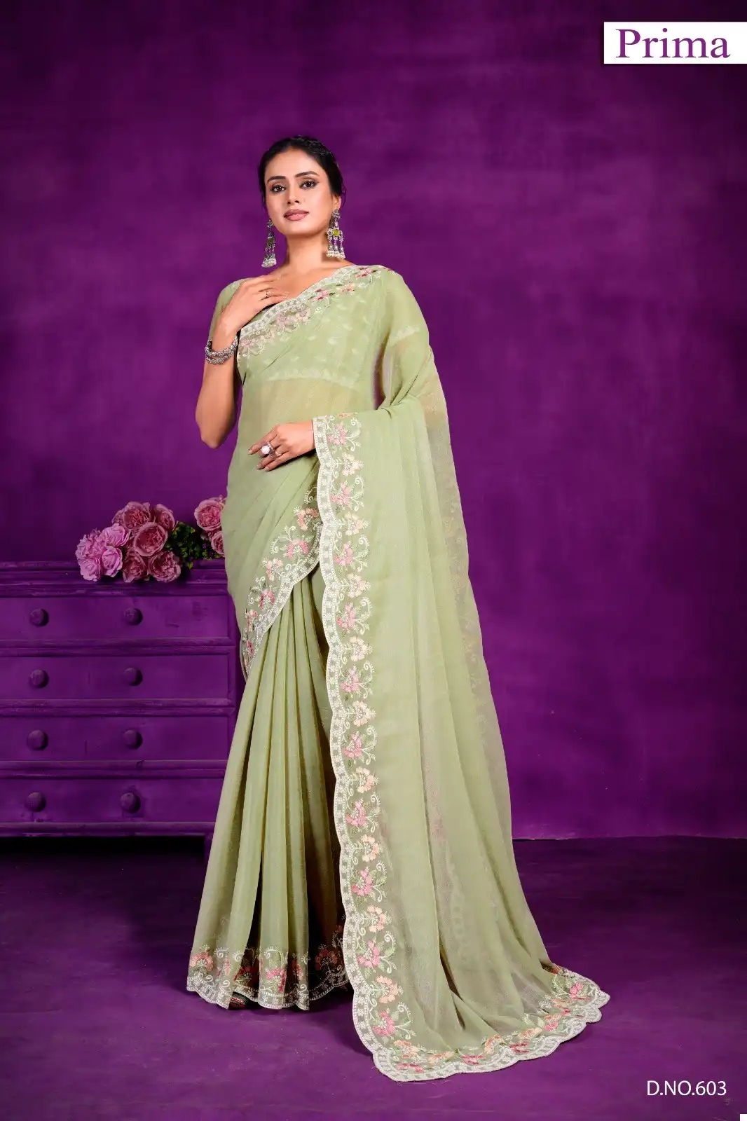Prime 601 To 605 Simar Wholesale Fancy Sarees Catalog - Image 5