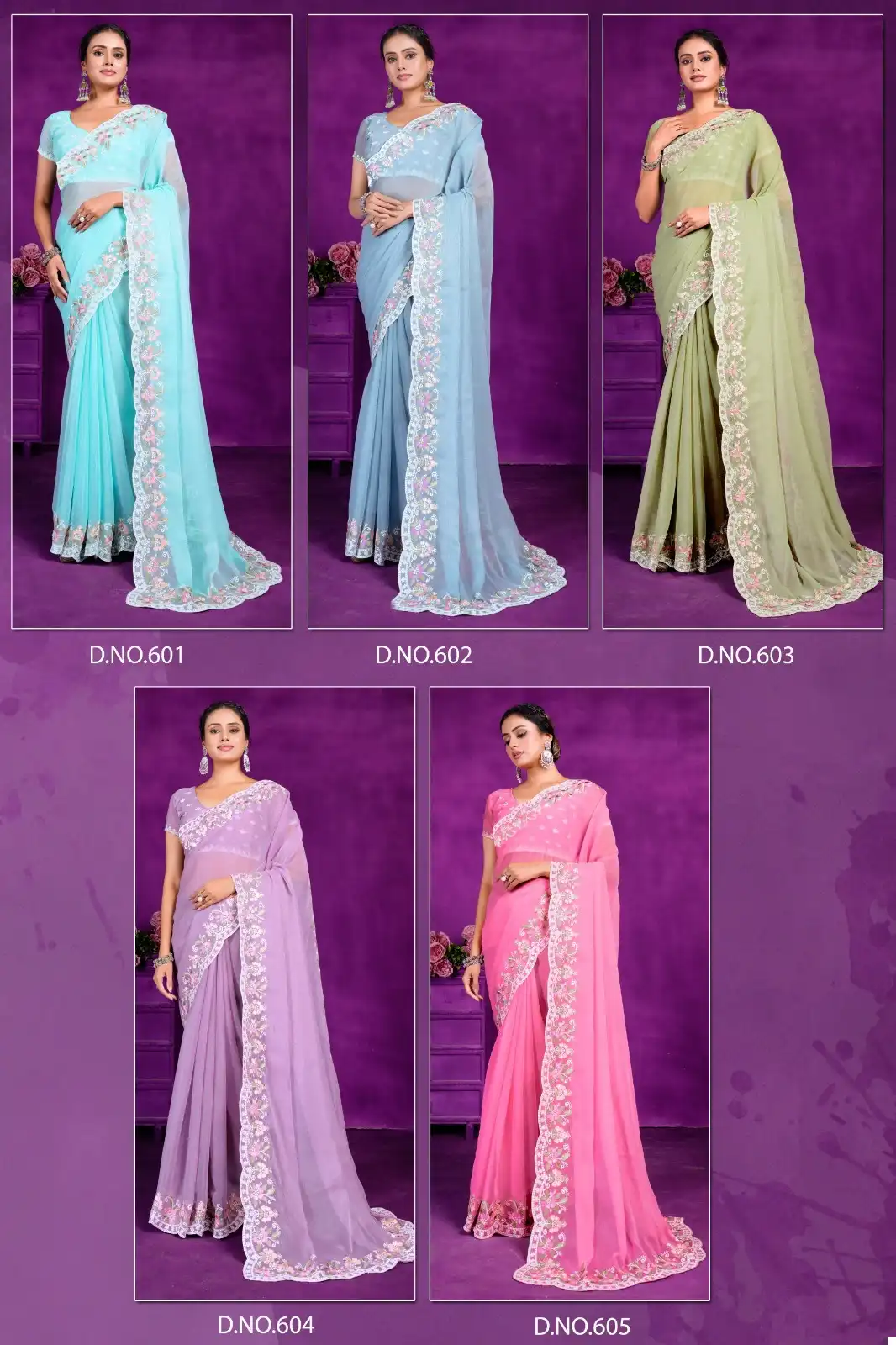 Prime 601 To 605 Simar Wholesale Fancy Sarees Catalog - Image 6