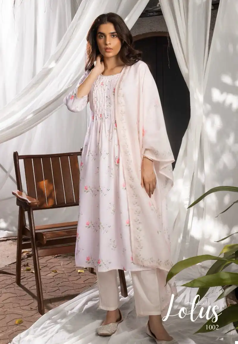 Psyna Lotus Poly Linen Wholesale Readymade Salwar Suit Catalog - Image 2