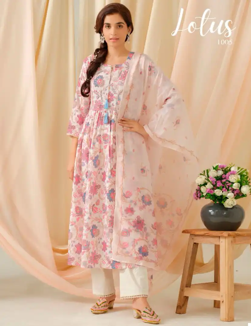 Psyna Lotus Poly Linen Wholesale Readymade Salwar Suit Catalog