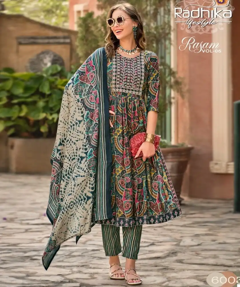Radhika Lifestyle Rasam Vol 6 Pure Modal Muslin Print Wholesale Readymade Salwar Suit Catalog