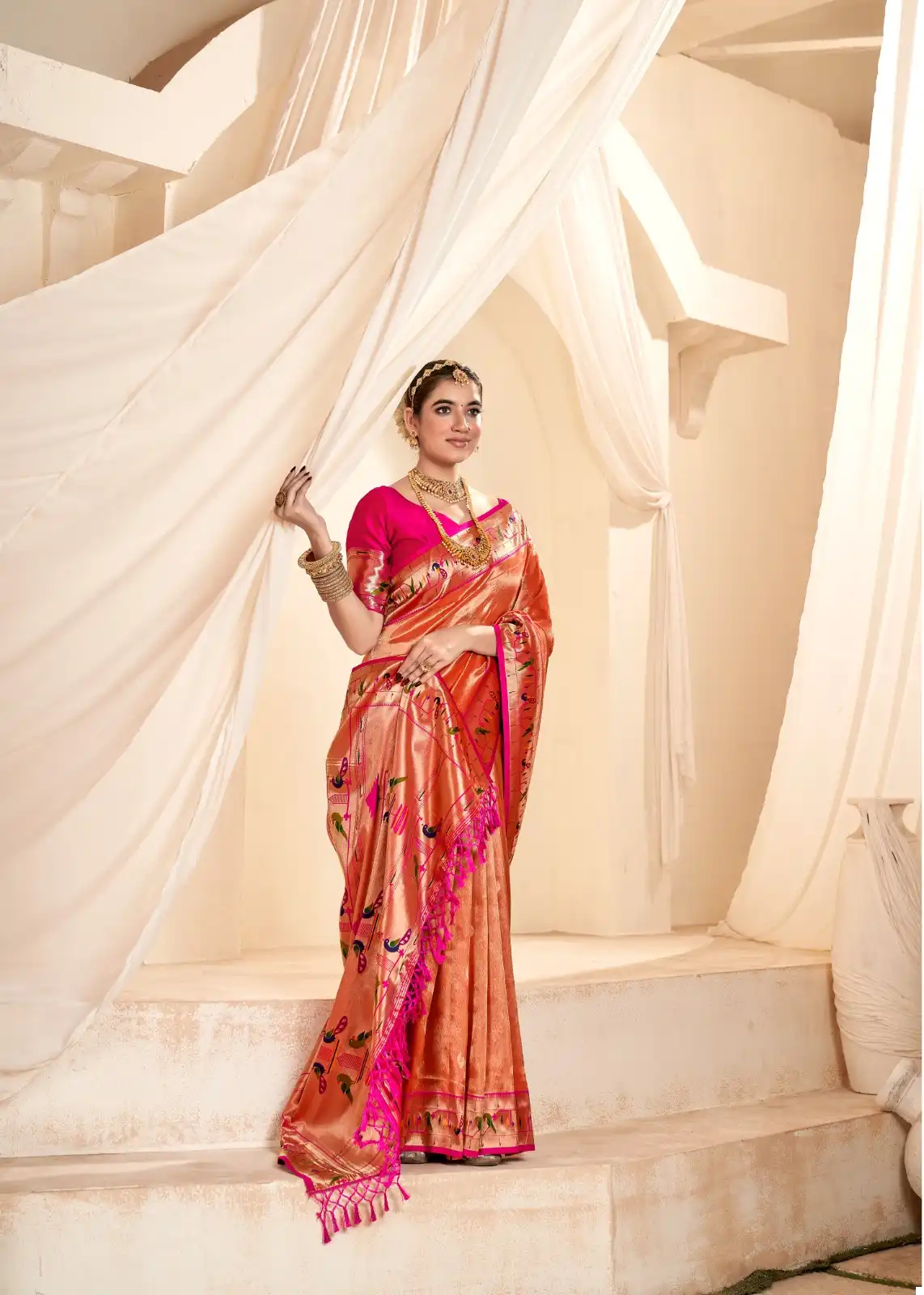 Rajpath Mangalya Silk Soft Tissue Silk Wholesale Fancy Sarees Catalog - Image 9
