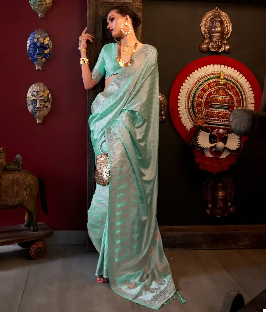 Rajtex Kontina Silk Pure Satin Handloom Weaving Wholesale Fancy Sarees Catalog