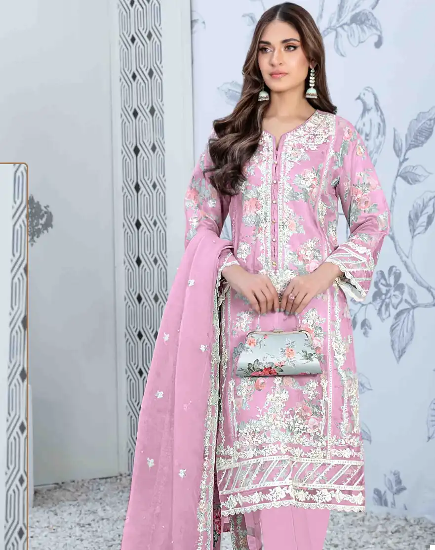 Ramsha R 1131 Organza Wholesale Pakistani Readymade Salwar Suit Catalog