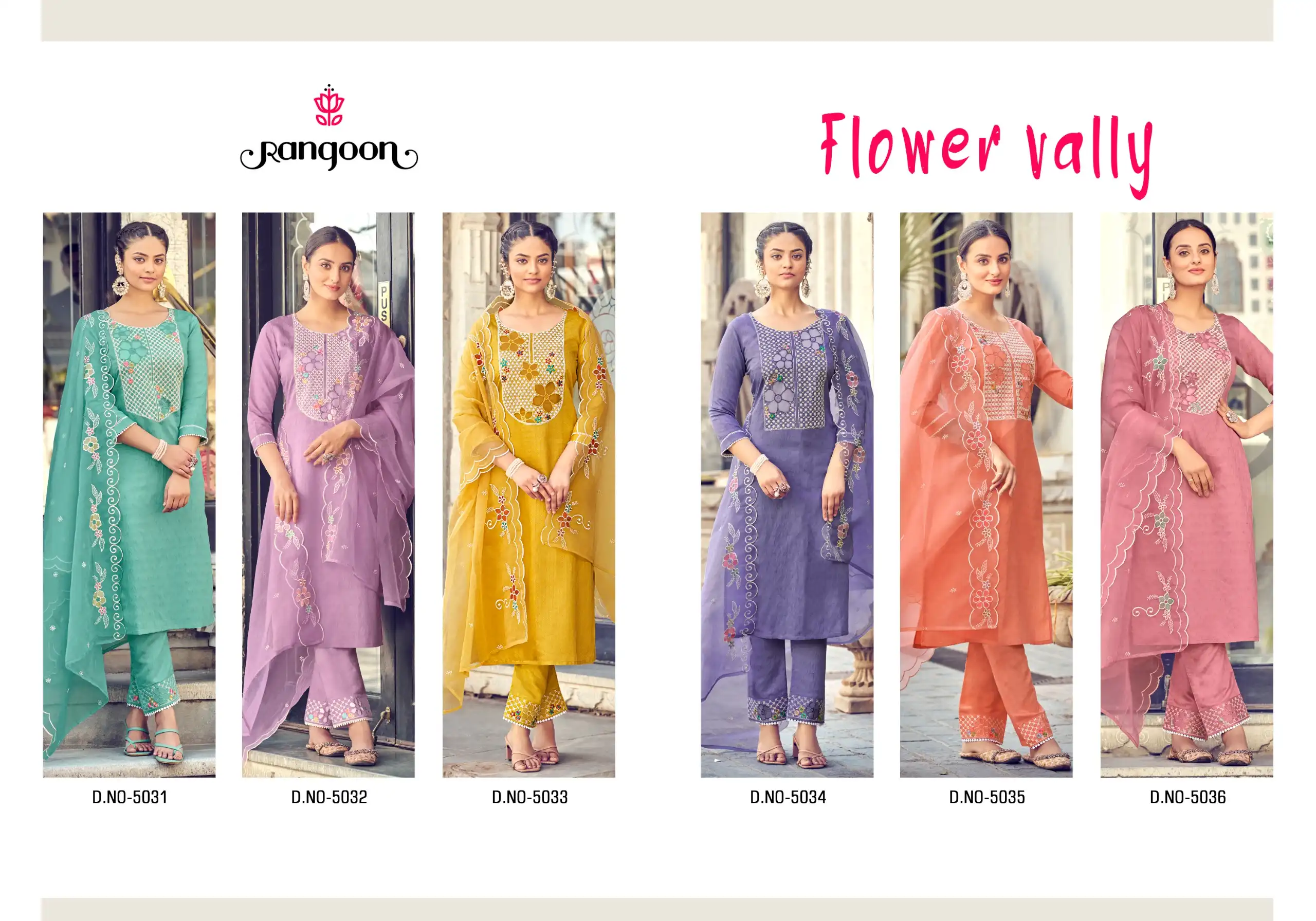 Rangoon Flower Vally Viscose Wholesale Readymade Salwar Suit Catalog - Image 7