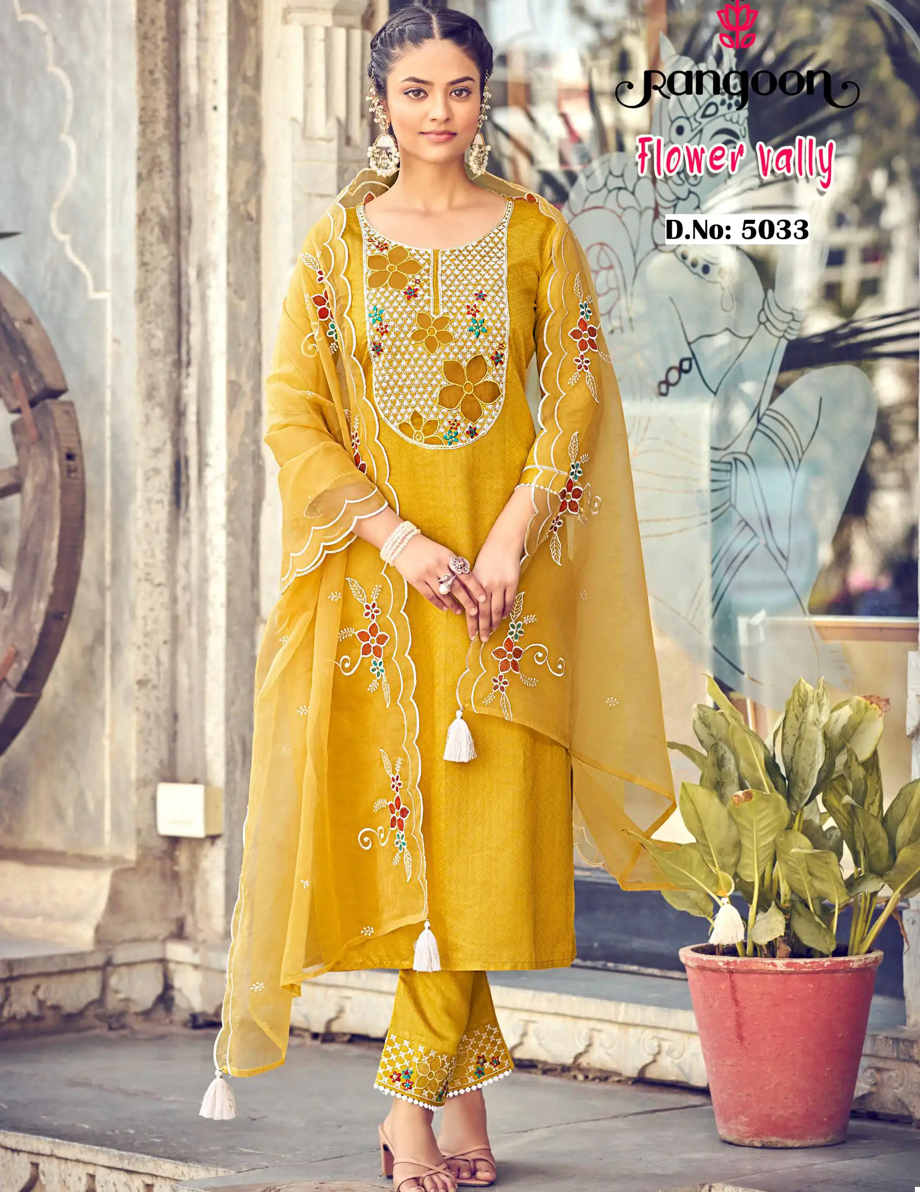 Rangoon Flower Vally Viscose Wholesale Readymade Salwar Suit Catalog