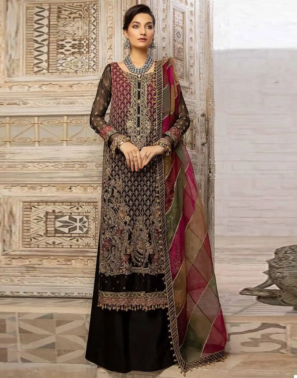 Serine S 92 Faux Georgette Wholesale Pakistani Salwar Suit