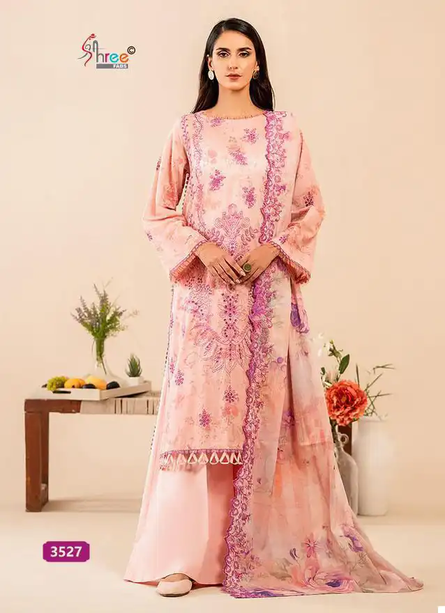 Shree Fab Sana Safinaz Chikankari Collection Vol04 Pure Cotton Wholesale Pakistani Salwar Suit Catalog - Image 2