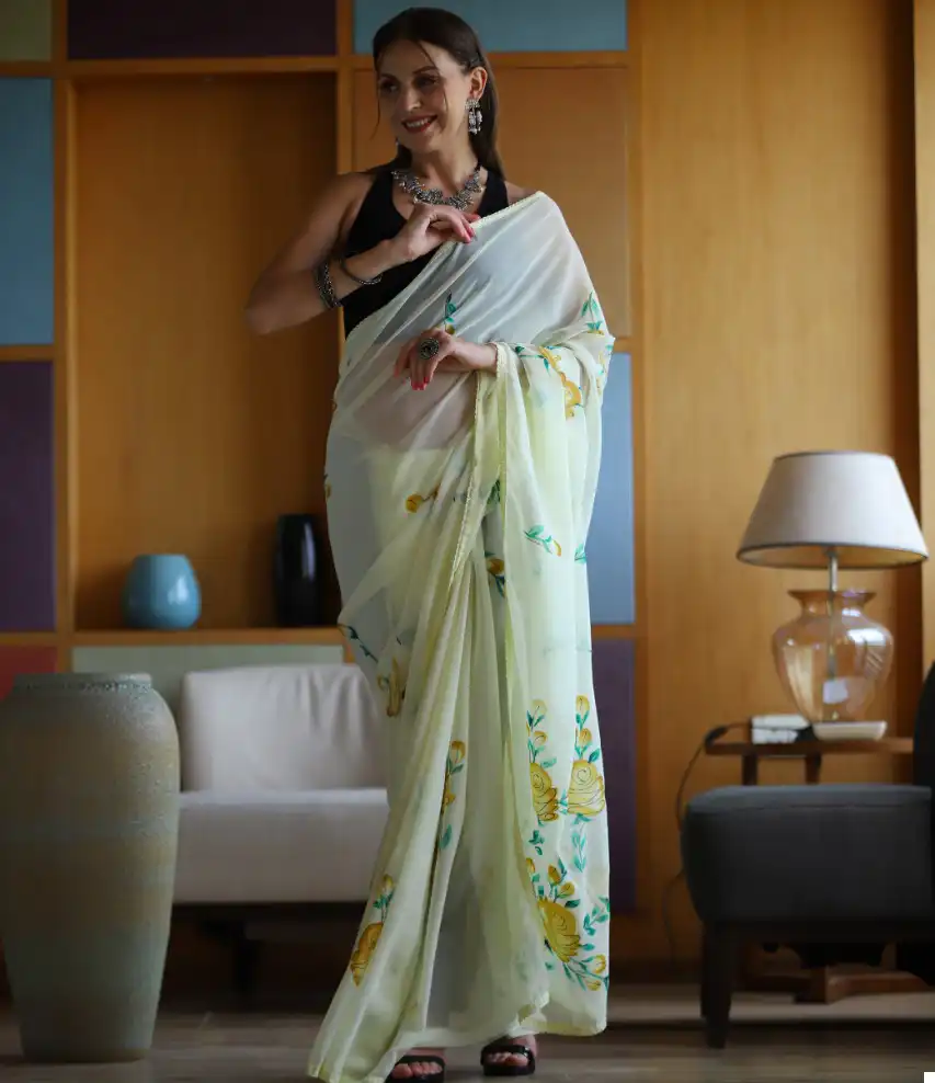 Shree Trends Laxmi Georgette Wholesale Fancy Sarees Catalog