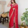 Georgette Fancy Embroidery Sarees