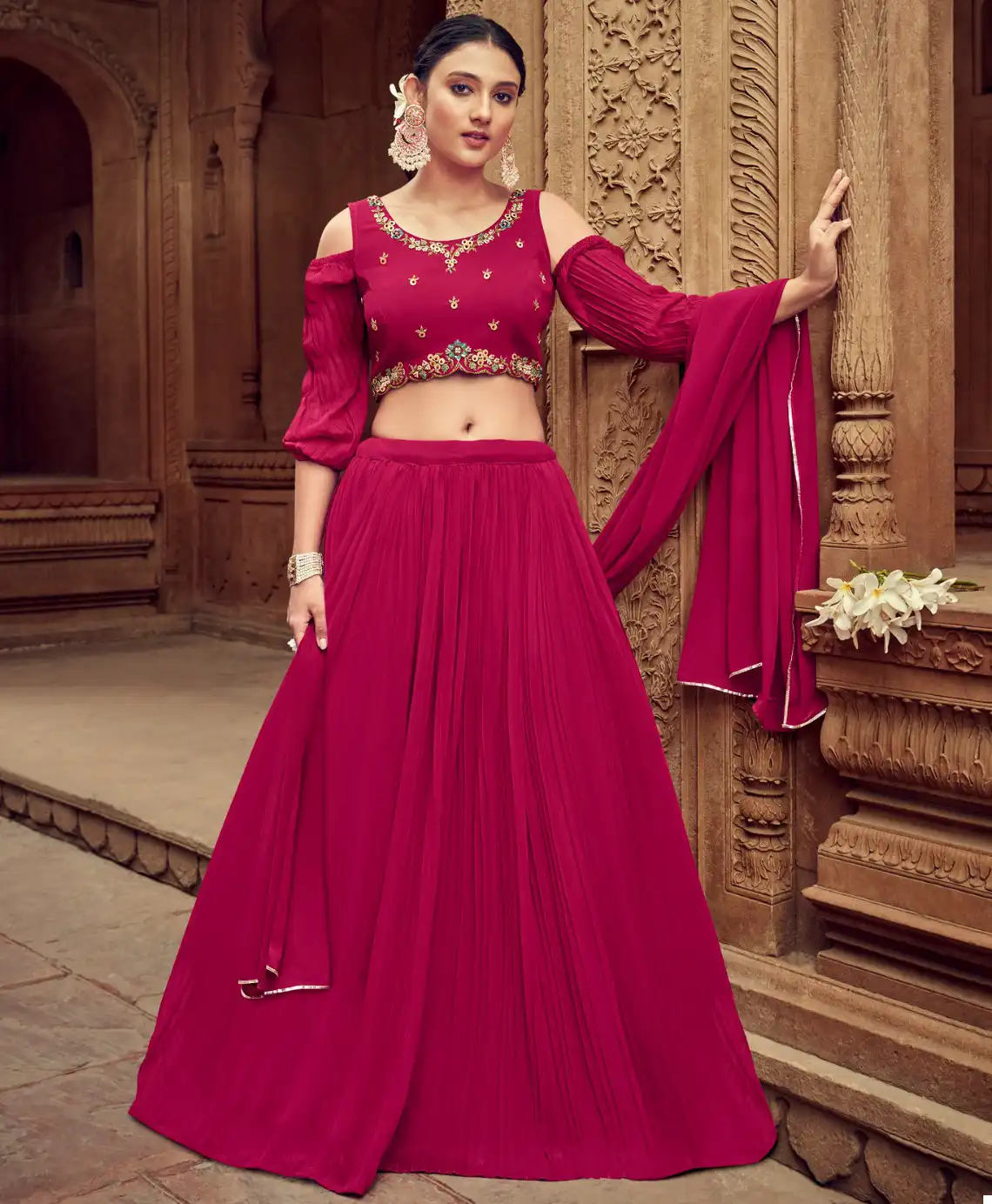 Shreematee Nandani Pure Faux Georgette Wholesale Lehenga Catalog