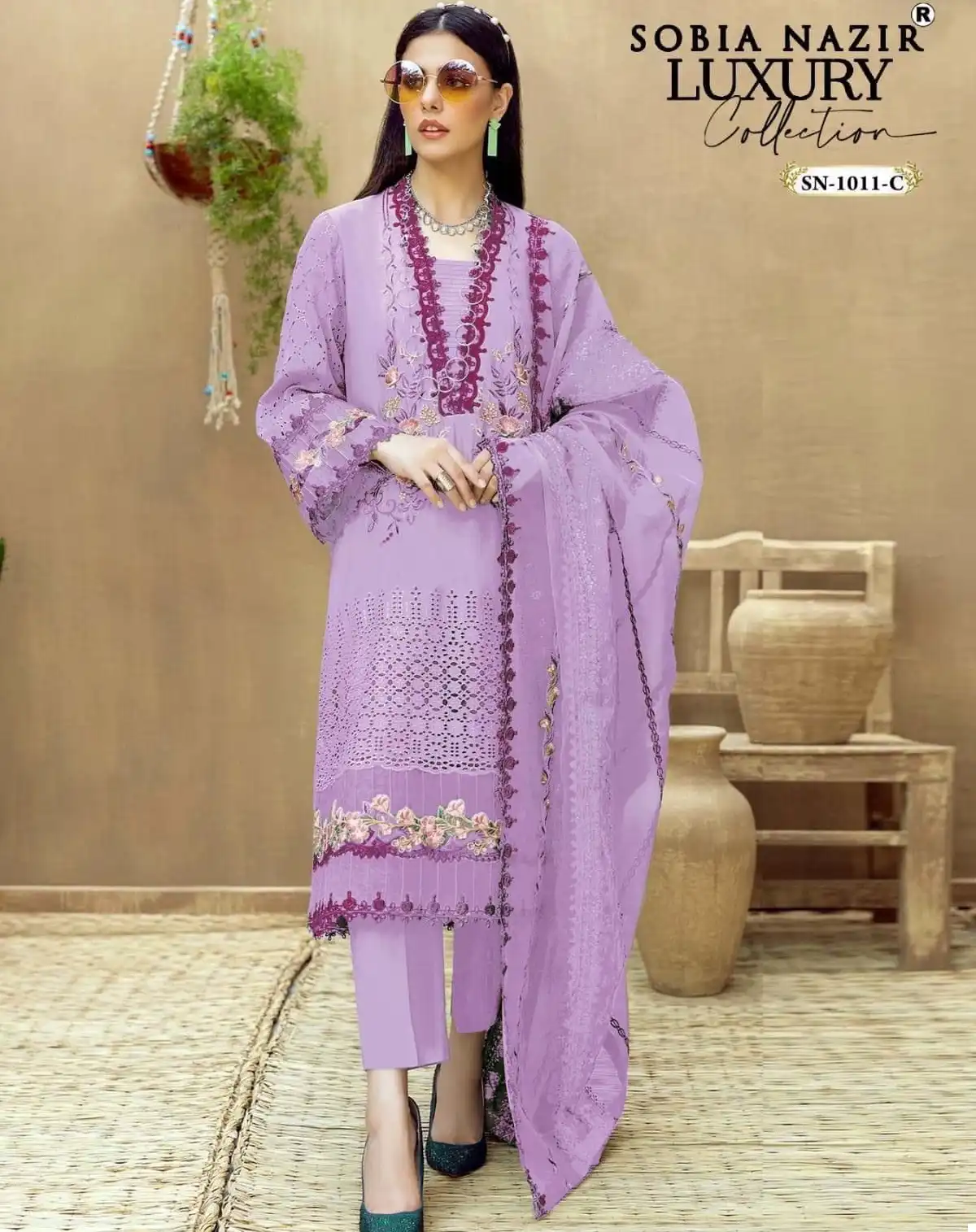 Sobia Nazir Sn 1011 Lawn Wholesale Pakistani Salwar Suit Catalog