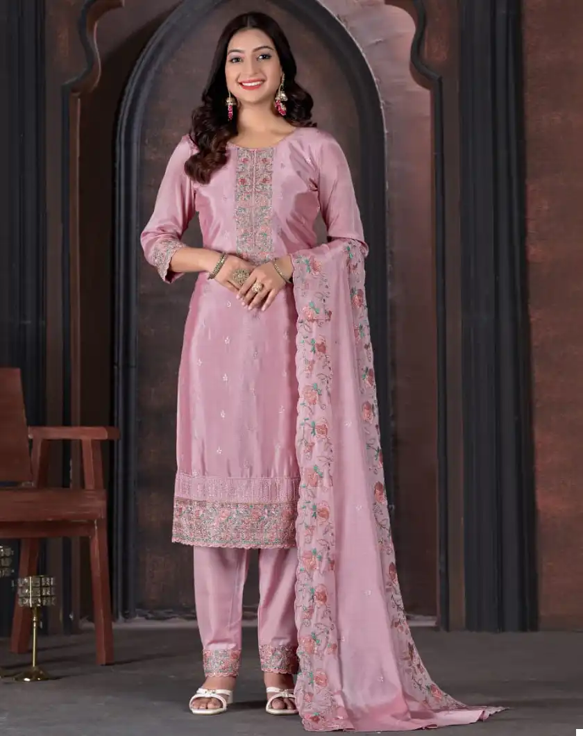 Swagat Swati Chinon Wholesale Fancy Salwar Suit Catalog