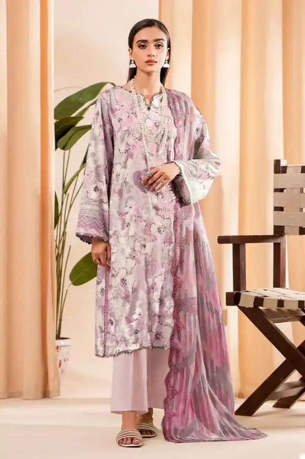 Taj Creations Design No Taj 502, 503, 504 & 505 Pure Cotton Wholesale Pakistani Salwar Suit Catalog - Image 4