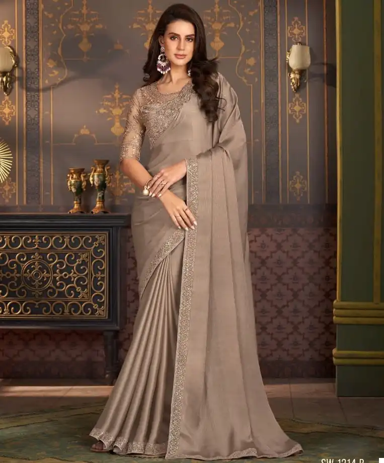 Tfh 1214 Colours Soft Glass Silk Wholesale Fancy Sarees Catalog