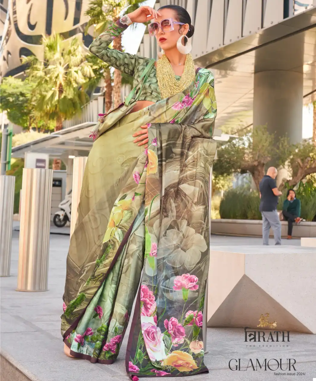 Trirath Glamour Swiss Satin Wholesale Fancy Sarees Catalog