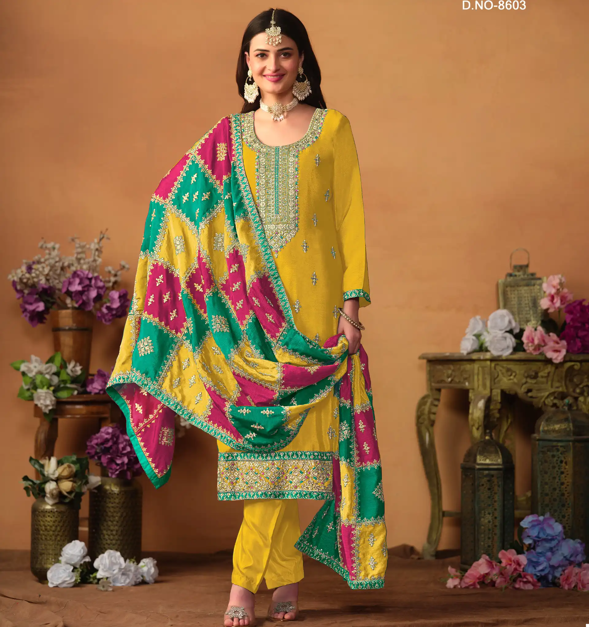 Twisha Aanaya Vol 186 Chinon Silk Wholesale Designer Salwar Suit Catalog