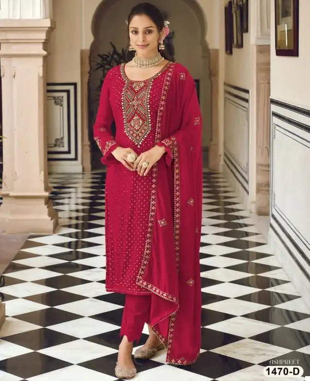 Vardan Ethnic 6 Colour Design Heavy Faux Georgette Wholesale Designer Salwar Suit Catalog
