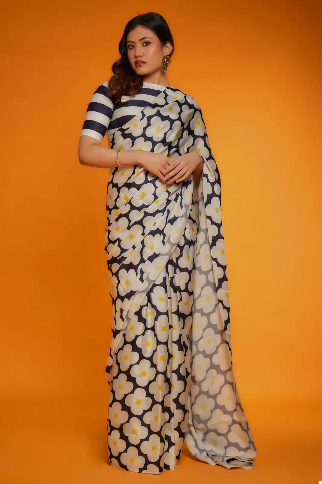 Vardan Ethnic Celebrity Inspired Soft Satin Wholesale Fancy Saree Catalog - Image 3