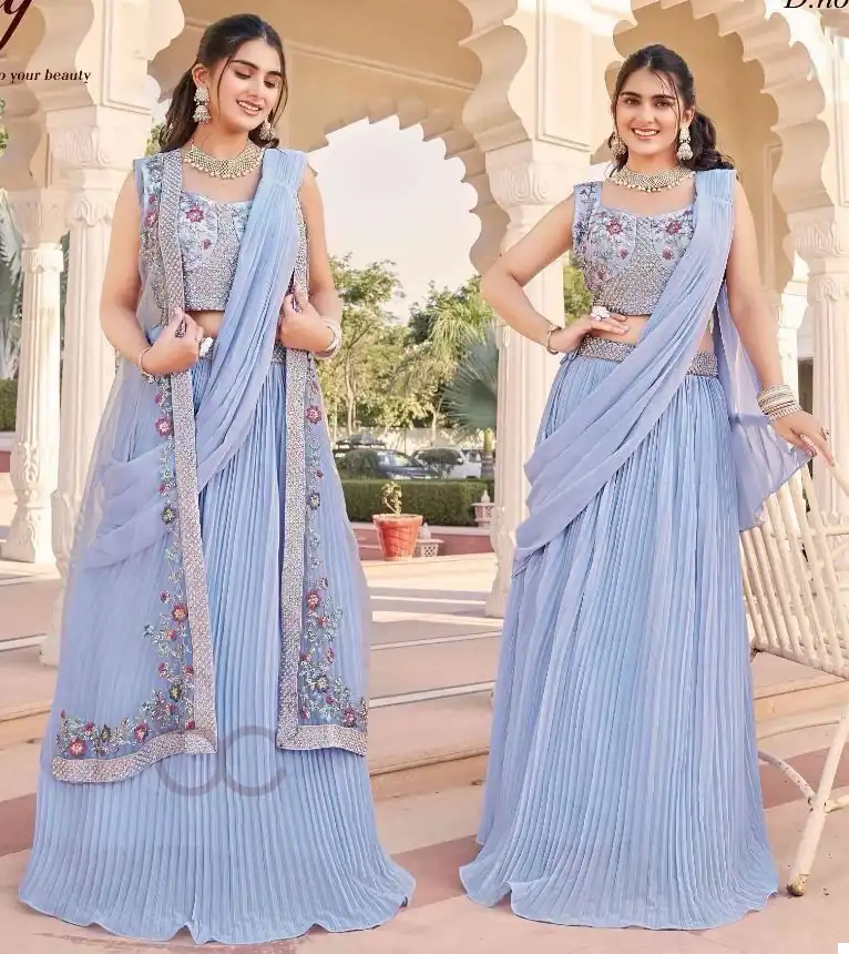 Vardan Ethnic D.No 4234 Heavy Georgette Wholesale Readymade Dress Material
