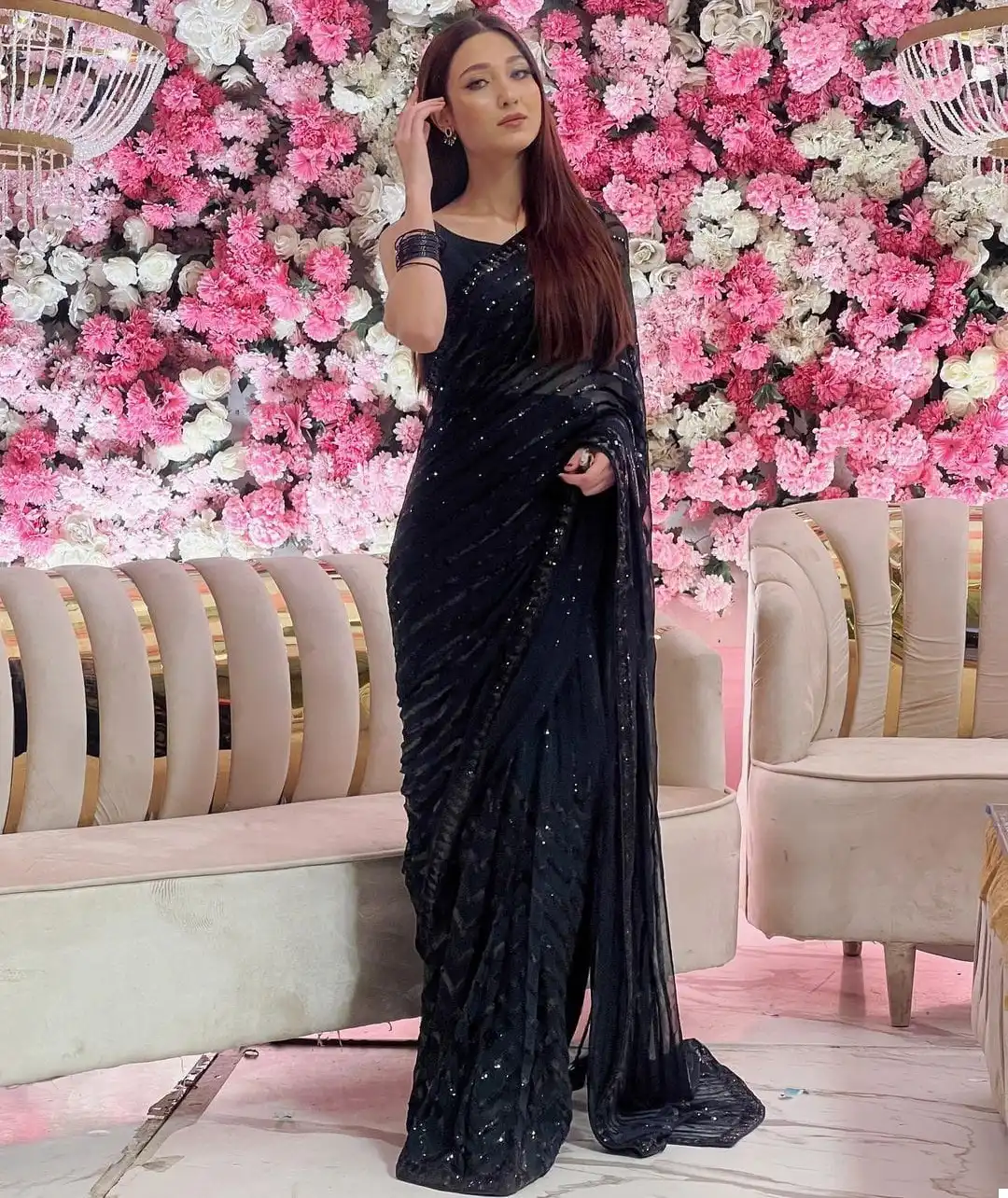 Vardan Ethnic Jr 601 Georgette Wholesale Fancy Sarees