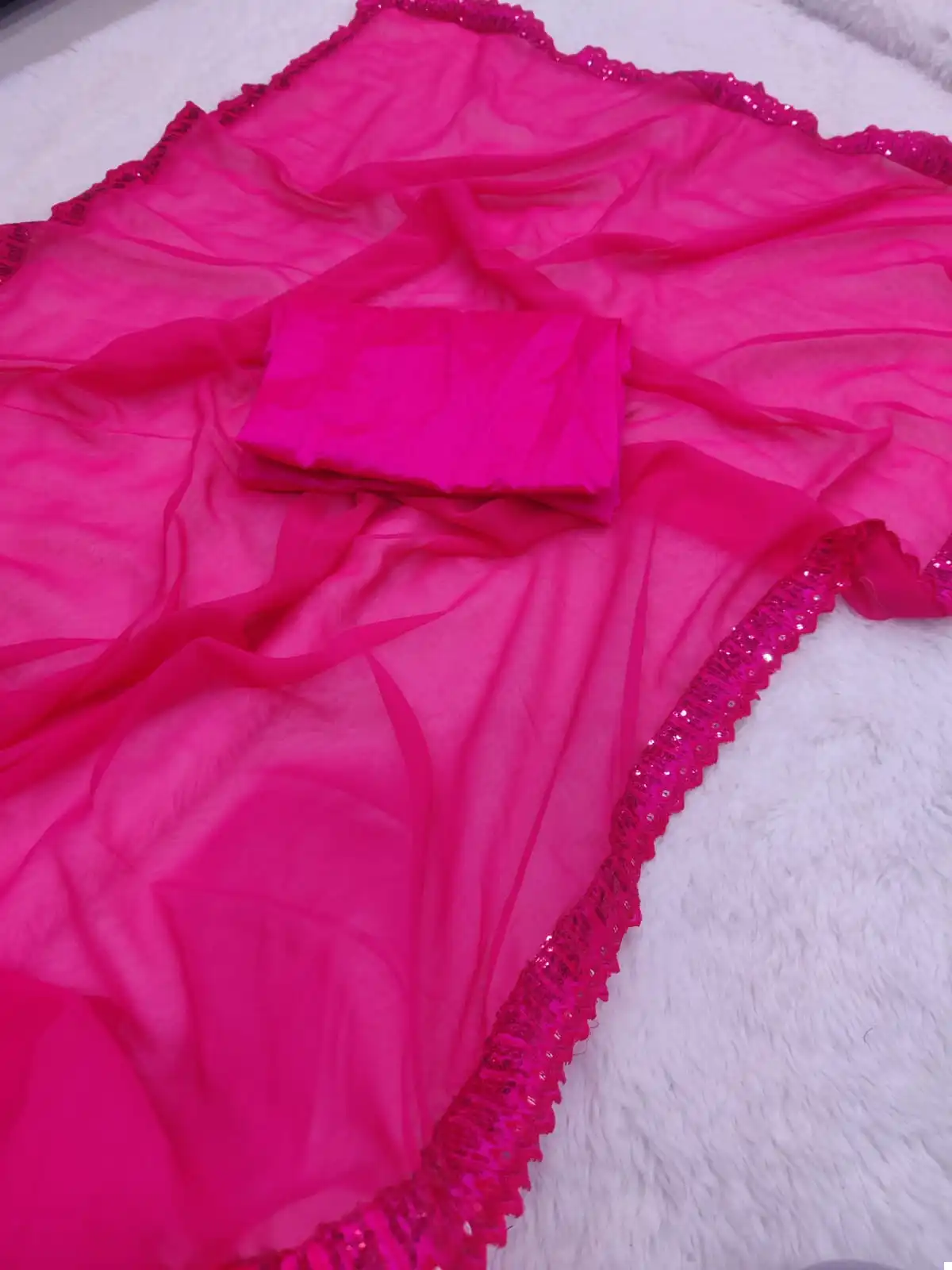 Vardan Ethnic Jr 617 Georgette Wholesale Fancy Sarees - Image 5