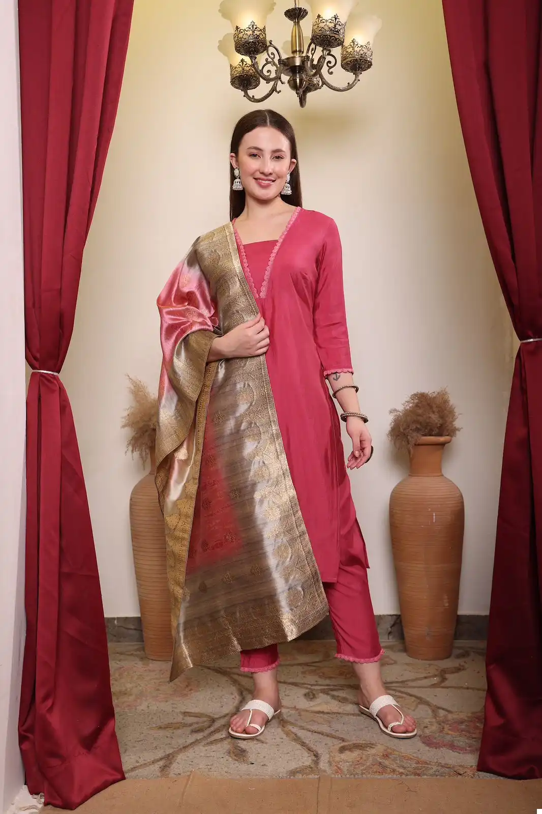 Vardan Ethnic Pick and Choose 1 Pure Chandari Wholesale Readymade Salwar Suit Catalog - Image 2