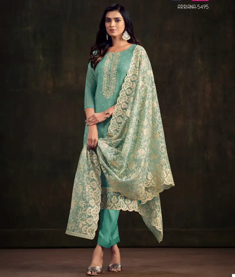 Vipul Arriana Soft Organza Wholesale Fancy Salwar Suit Catalog