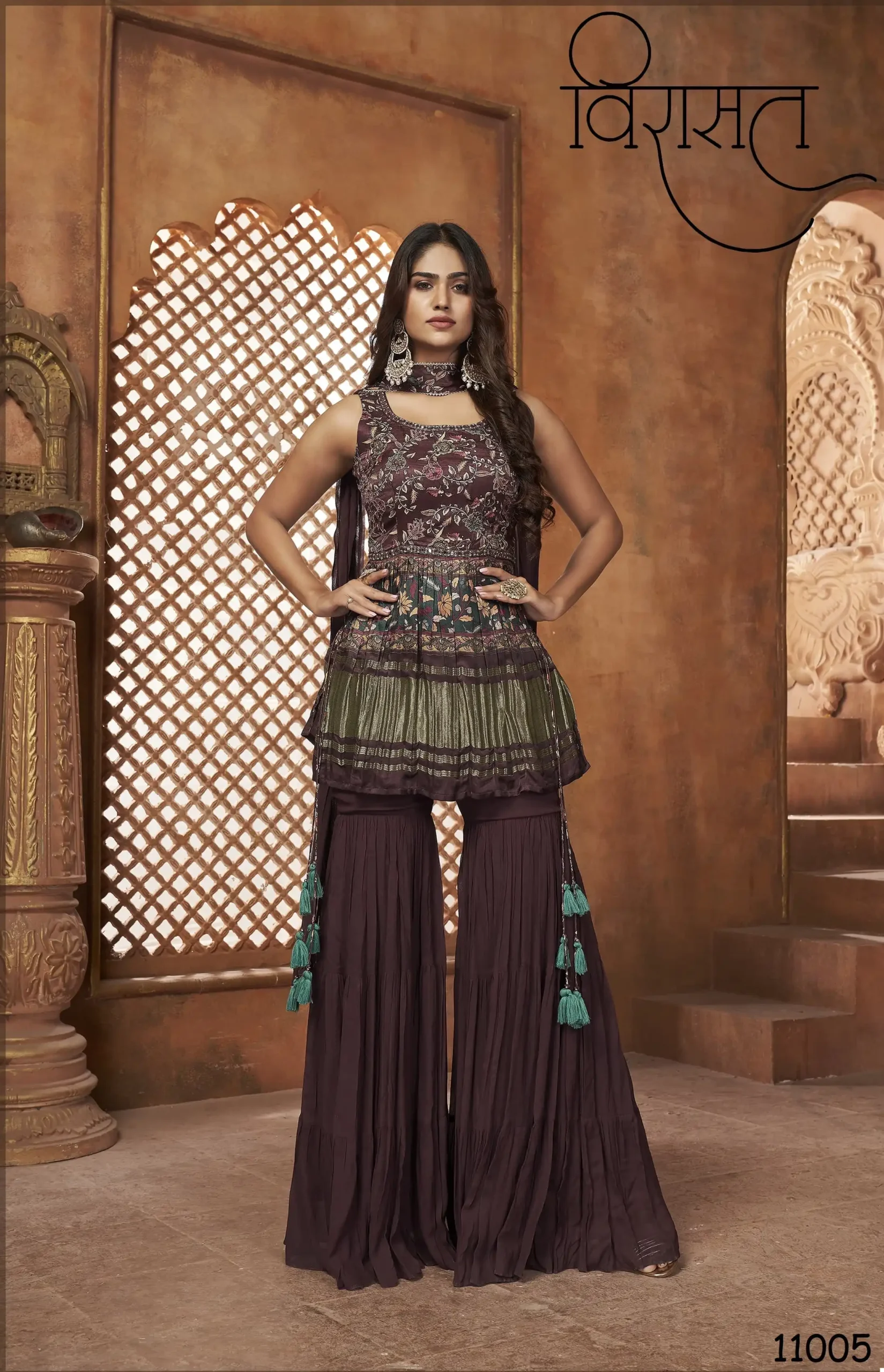 Virasat Noor Vol 02 Georgette Wholesale Designer Readymade Salwar Suit Catalog - Image 2