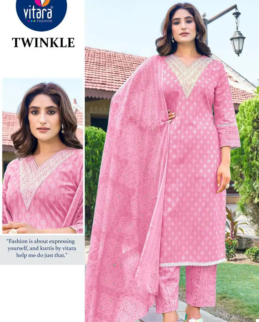 Vitara Fashion Twinkle Pure Cotton Wholesale Readymade Salwar Suit Catalog